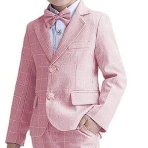 LOlanta Pink Plaid Suit Jacket